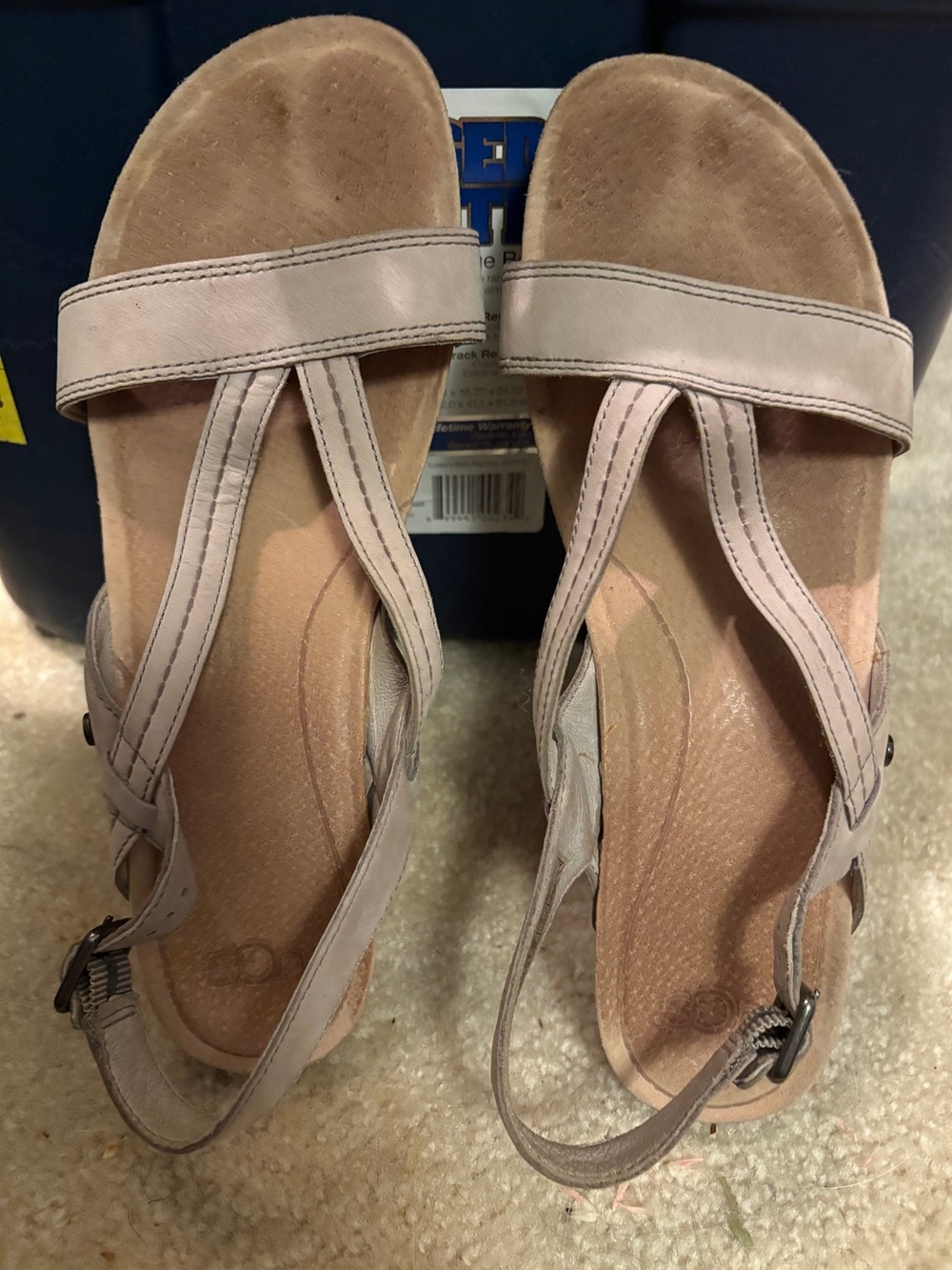 UGG Women's Taupe T-Strap Comfort Sandals